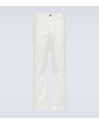 RRL Pantalon en coton - Blanc