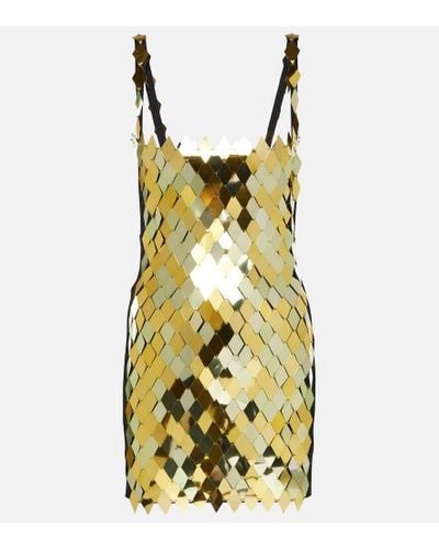 The Attico Rue Embellished Minidress - Metallic