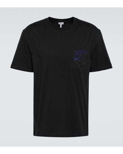 Loewe Anagram Cotton T-shirt - Black