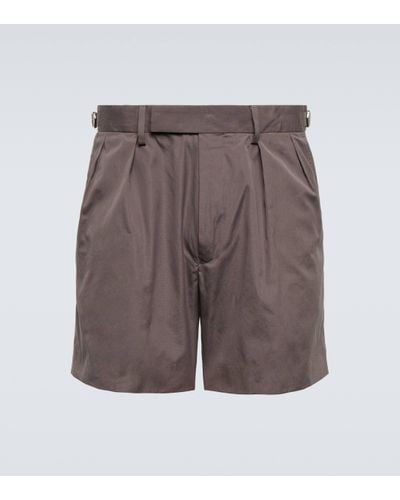 Dries Van Noten Pelmont Cotton Shorts - Grey