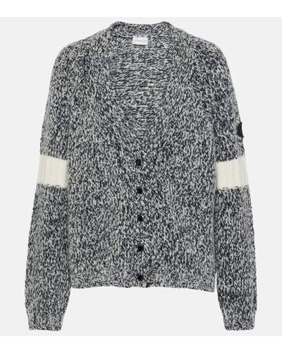 Moncler Wool-blend Cardigan - Gray