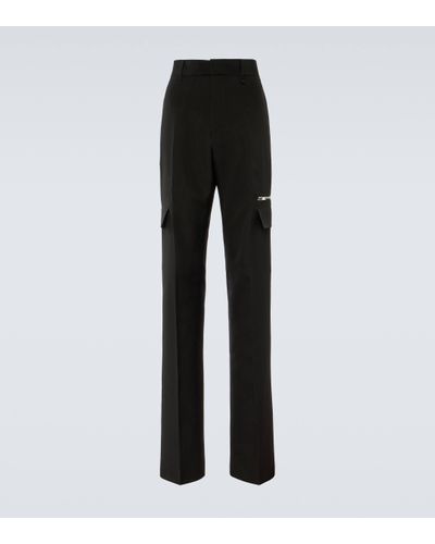 Givenchy Virgin Wool Straight Trousers - Black