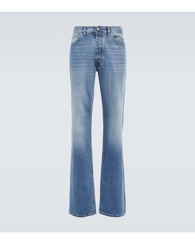 Maison Margiela Jeans rectos de tiro medio - Azul