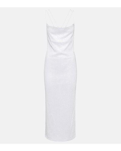ROTATE BIRGER CHRISTENSEN Slip dress con detalle de lentejuelas - Blanco
