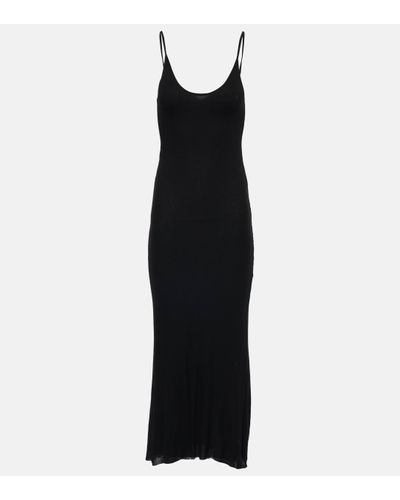 Khaite Leesal Jersey Midi Dress - Black