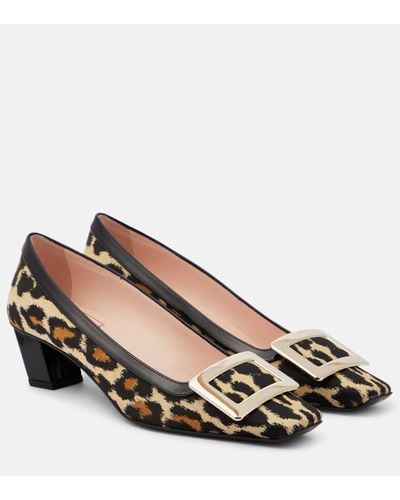 Roger Vivier Belle Vivier Leopard-print Court Shoes - Brown