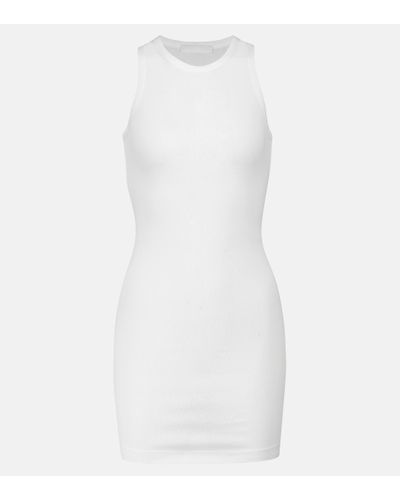 Wardrobe NYC Cotton Jersey Minidress - White
