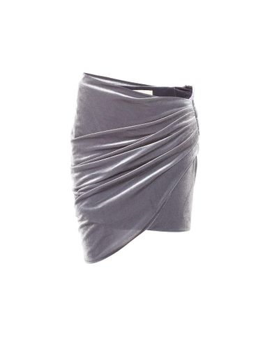 Alexandre Vauthier Velvet Miniskirt - Gray