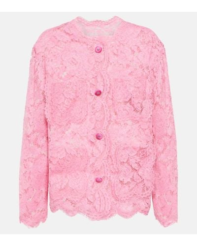 Dolce & Gabbana Lace Jacket - Pink