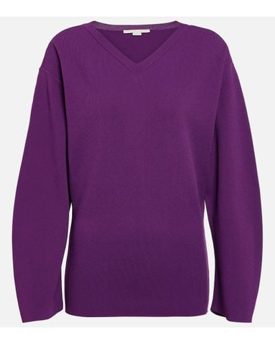 Stella McCartney Oversized Stretch Jersey Jumper - Purple