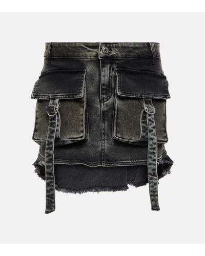 Blumarine Denim Miniskirt - Black