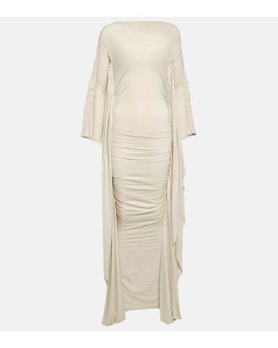 Acne Studios Draped Jersey Gown - Natural