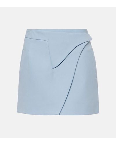 Wardrobe NYC Virgin Wool Wrap Skirt - Blue
