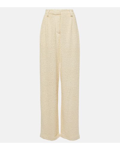 Magda Butrym High-rise Boucle Wide-leg Trousers - Natural