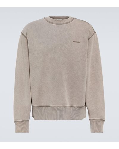 Ami Paris Logo Cotton Jersey Sweatshirt - Grey