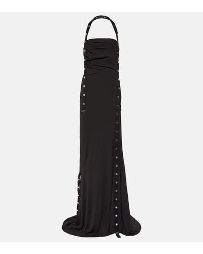 The Attico Jersey Maxi Dress - Black