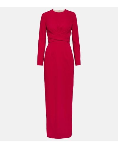 Emilia Wickstead Robe longue Alyvia a ornements - Rouge