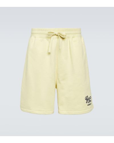 Gucci Shorts de jersey de algodon - Amarillo