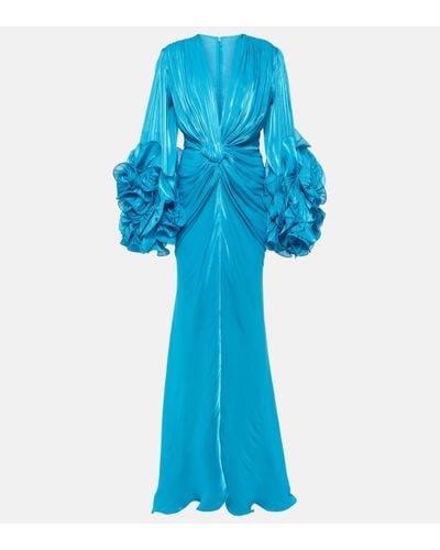 Costarellos Robe longue Dulcie - Bleu