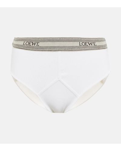 Loewe Logo Knit Briefs - White