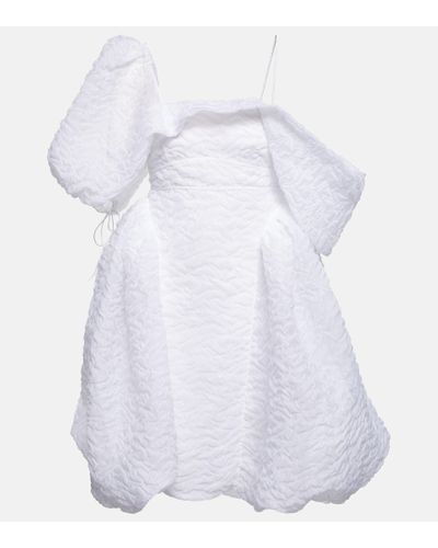 Cecilie Bahnsen Minikleid Snow aus einem Baumwollgemisch - Weiß