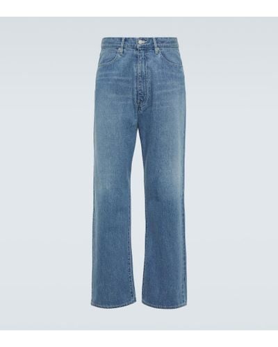 AURALEE Jeans anchos de tiro medio - Azul