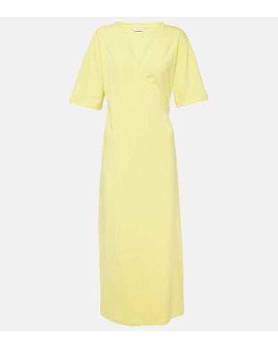 Max Mara Pisano Cotton-blend Midi Dress - Yellow