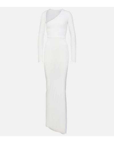 Alex Perry Asymmetric Jersey Maxi Dress - White
