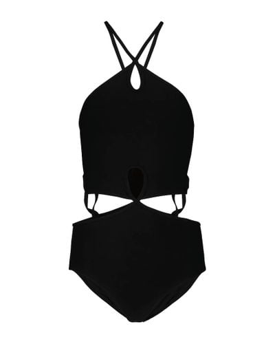 Christopher Esber Cutout Halterneck Swimsuit - Black