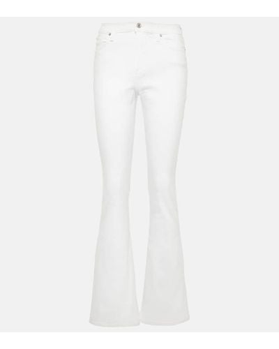 7 For All Mankind High-Rise Flared Jeans Ali - Weiß