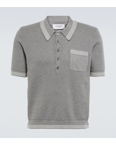 Thom Browne Cotton Polo Sweater - Gray