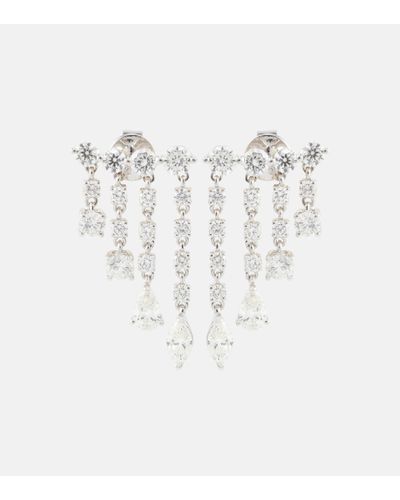 Anita Ko Small 18kt White Gold Drop Earrings With Diamonds