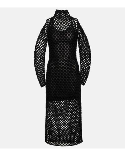 Alaïa Sheer Net Gown - Black