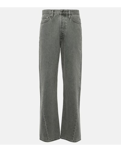 Totême Straight Jeans Twisted - Grau