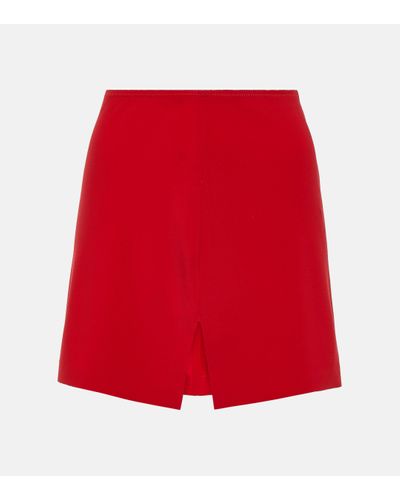 Norma Kamali Side Slit Miniskirt - Red