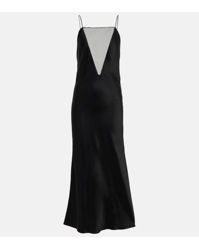 Stella McCartney Satin Slip Dress - Black