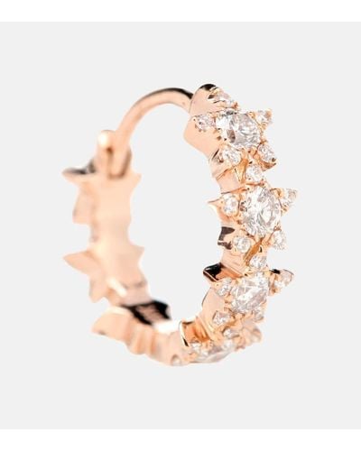 Maria Tash Pendiente unico 8mm Diamond Constellation Eternity Ring de oro rosa de 18 ct y diamante - Blanco