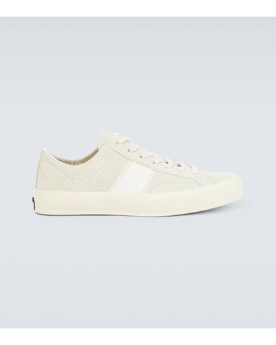 Tom Ford Baskets Cambridge en daim - Blanc