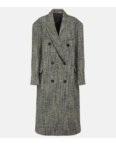 Isabel Marant Lojimiko Oversized Wool-blend Coat - Gray