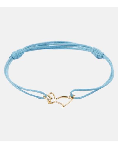 Aliita Conejito Brillante 9kt Gold-trimmed Bracelet With Diamond - Blue