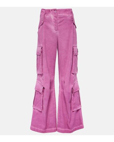 Dolce & Gabbana Weite Cargohose aus Baumwolle - Pink