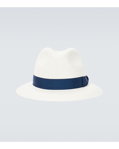 Borsalino Federico Straw Panama Hat - Blue