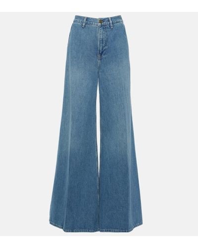 FRAME Extra Wide Leg High-rise Jeans - Blue