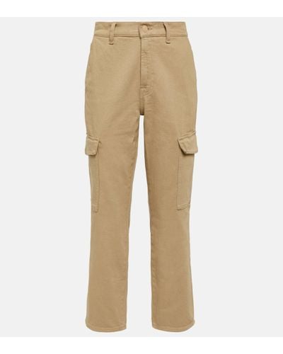 7 For All Mankind Cargo Logan Cotton Twill Cargo Trousers - Natural