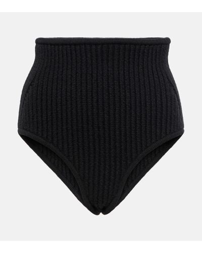 Alaïa Wool And Cashmere-blend Briefs - Black