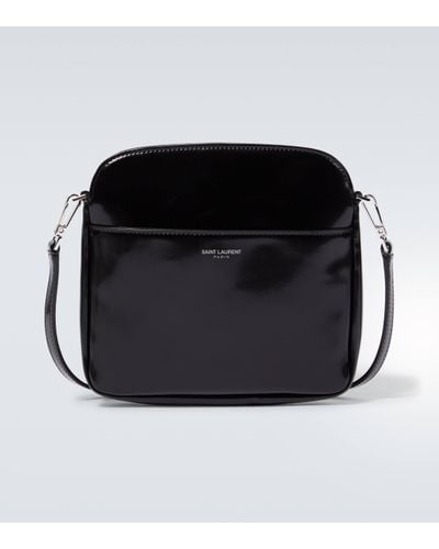 Saint Laurent Paris Mini Leather Camera Bag - Black