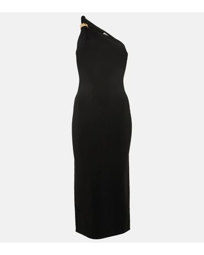 Galvan London One-shoulder Midi Dress - Black