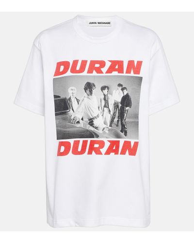 Junya Watanabe Duran Duran Printed Cotton T-shirt - White