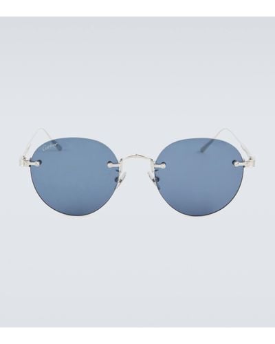 Cartier Signature C De Cartier Round Sunglasses - Blue