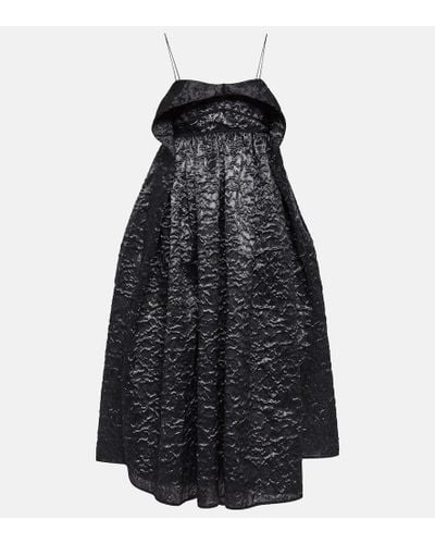 Cecilie Bahnsen Vestido midi Susa matelasse - Negro